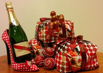 Confezione “Sodalizio” : panettone Scarpato e champagne Mum